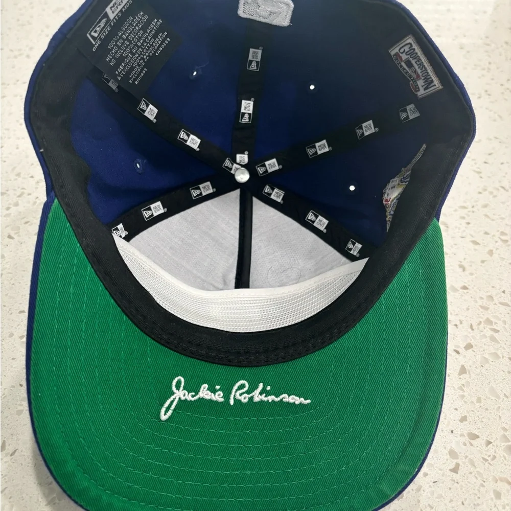 New Era Blue Brooklyn Dodgers Hat with White Logo (Jackie Robinson) day. - Picture 3 of 4
